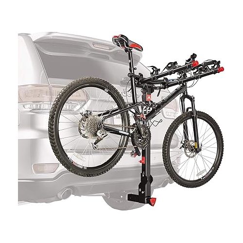  Allen Sports Deluxe+ Locking Quick Release 4-Bike Carrier for 2 in. Hitch, Model 840QR, Black