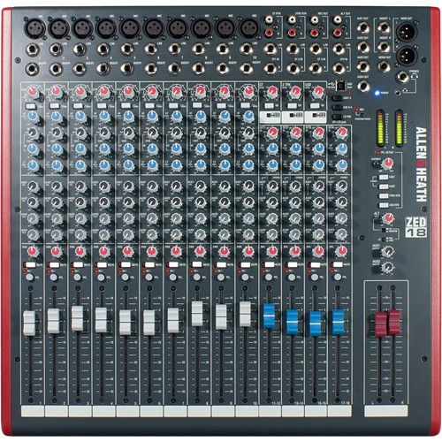  Allen & Heath ZED-18 Compact 18-Channel Analog Mixer with USB Connection