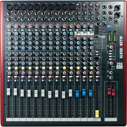  Allen & Heath ZED-16FX 16-Channel Recording and Live Sound Mixer with FX & USB