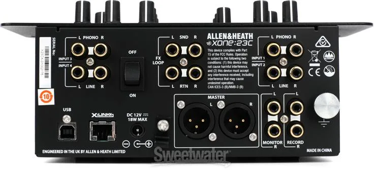  Allen & Heath Xone:23C 2+2-channel VCA DJ Mixer B-stock