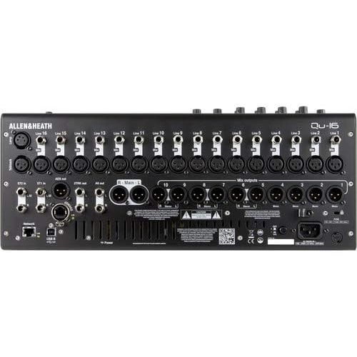  Allen & Heath QU-16C Rack Mountable Compact Digital Mixer, Chrome Edition + QU-16-RK19 Rack Mount Kit for QU-16 Digital Mixer (19-Inch) + Audio-Technica ATH-M50x Professional Studi