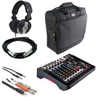 Allen & Heath ZEDi-10FX Compact Hybrid MixerUSB Interface + Gator Cases G-MIXERBAG + Headphone + XLR Mic Cable + Instrument Cable & Stereo Cable