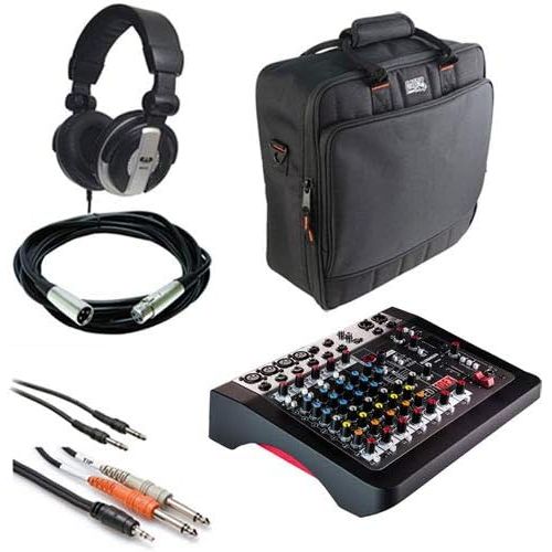  Allen & Heath ZEDi-10FX Compact Hybrid MixerUSB Interface + Gator Cases G-MIXERBAG + Headphone + XLR Mic Cable + Instrument Cable & Stereo Cable