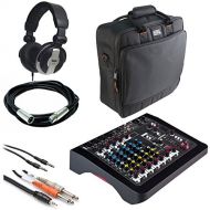 Allen & Heath ZEDi-10 Compact Hybrid MixerUSB Interface + Gator Cases G-MIXERBAG + Headphone + XLR Mic Cable + Instrument Cable & Stereo Cable