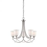 Allen + roth Allen + Roth Winnsboro 5-light Brushed Nickel Hardwired Standard Chandelier