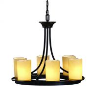 Allen + roth Contemporary Allen + Roth 6-light Oil Rubbed Bronze Chandelier Faux Candle Modern Lighting Home Bedroom Kitchen Bathroom Dining Ceiling Light Fixture