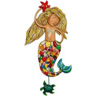 Allen Designs Sirena Extra-Large Whimsical Mermaid Pendulum Wall Clock