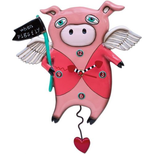  Allen Designs When Pigs Fly Pendulum Clock