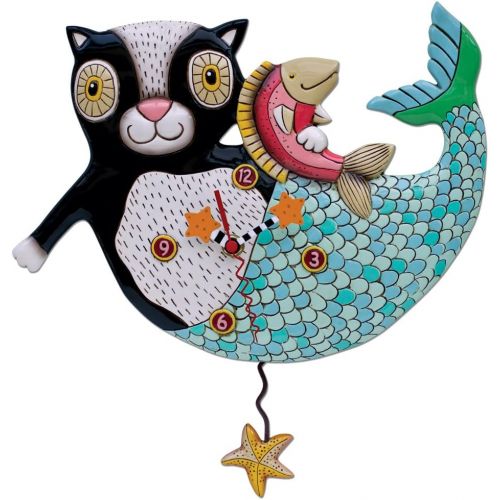  Allen Designs Mermaid Cat Mercat Pendulum Clock