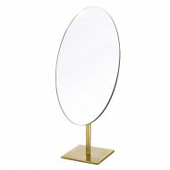 Allenrous Makeup Mirror Brass Table Mirror Cosmetics Mirror Free Standing Table Vanity Mirror (Edition : Silver)