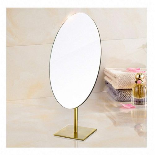  Allenrous Makeup Mirror Brass Table Mirror Cosmetics Mirror Free Standing Table Vanity Mirror (Edition : Silver)