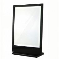 Allenrous Makeup Mirror Acrylic Table Mirror Cosmetics Mirror Free Standing Table Vanity Mirror (Color : Black)
