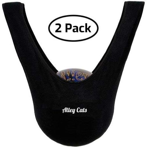  Alley Cats Bowling Ball Seesaw 2 Pack | Black Microfiber | Great Value | Premium See Saw Polisher/Cleaner Towel
