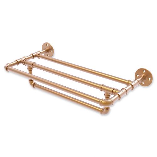  Allied Brass Pipeline Collection Wall Mounted Towel Shelf with Towel Bar