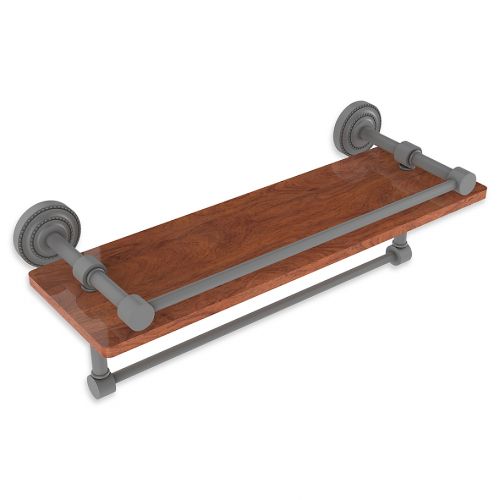  Allied Brass Dottingham IPE Ironwood Shelf with Gallery Rail and Towel Bar