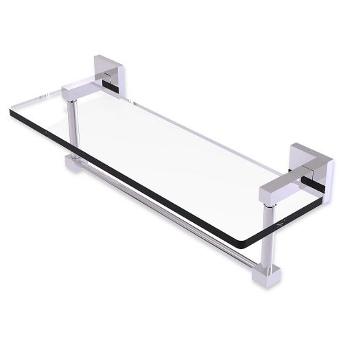  Allied Brass Montero Collection Glass Vanity Shelf with Integrated Towel Bar