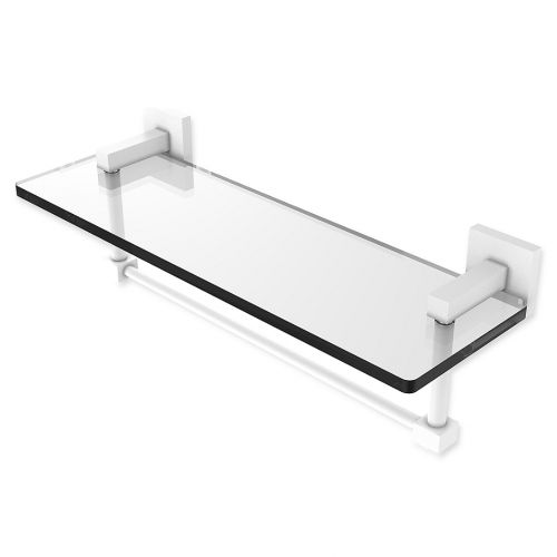  Allied Brass Montero Collection Glass Vanity Shelf with Integrated Towel Bar