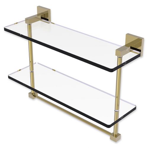  Allied Brass Montero Collection 2-Tiered Glass Shelf with Towel Bar