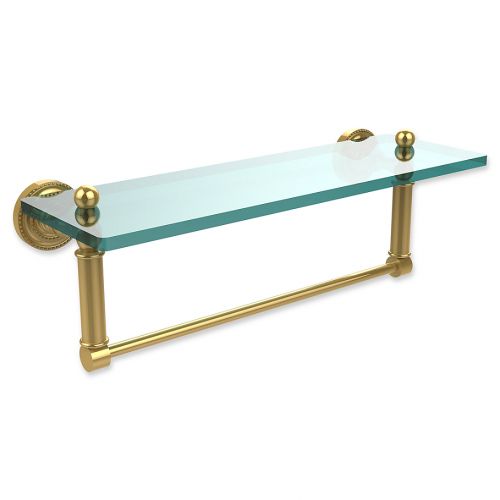  Allied Brass Dottingham Glass Vanity Shelf with Integrated Towel Bar