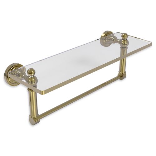  Allied Brass Dottingham Glass Vanity Shelf with Integrated Towel Bar