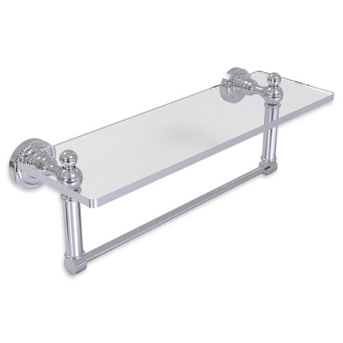  Allied Brass Dottingham Glass Vanity Shelf with Integrated Towel Bar