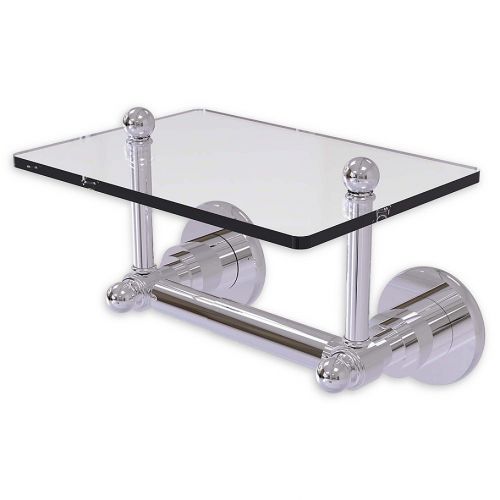  Allied Brass Astor Place Toilet Paper Holder with Glass Shelf