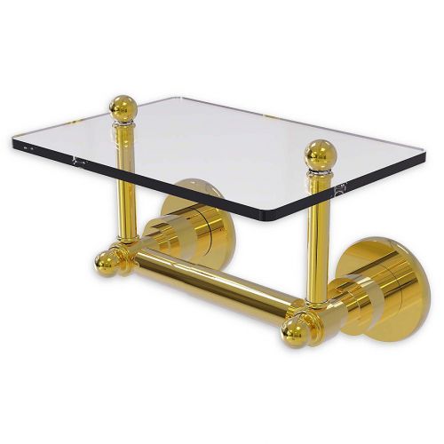  Allied Brass Astor Place Toilet Paper Holder with Glass Shelf