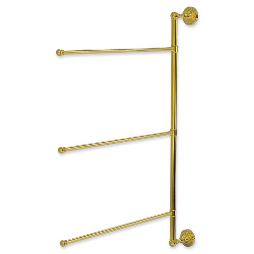  Allied Brass Dottingham Collection 3-Swing Arm Vertical 28-Inch Towel Bar