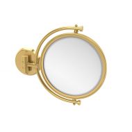 Allied Brass WM-4/4X-PB 8 Inch Wall Mounted Make-Up Mirror 4X Magnification Polished Brass