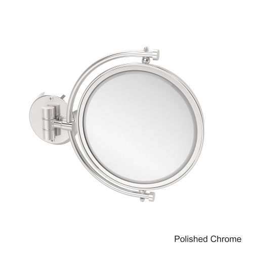  Allied Brass WM-4/4X-PB 8 Inch Wall Mounted Make-Up Mirror 4X Magnification Polished Brass