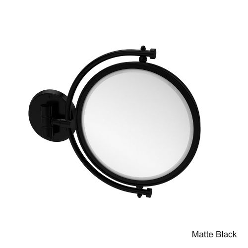  Allied Brass WM-4/4X-PB 8 Inch Wall Mounted Make-Up Mirror 4X Magnification Polished Brass