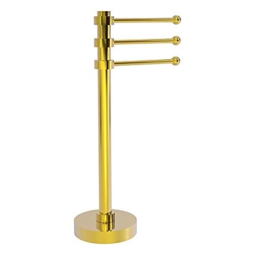  Allied Precision Industries Allied Brass 973-PB 3-Swing Arm Towel Holder, Polished Brass