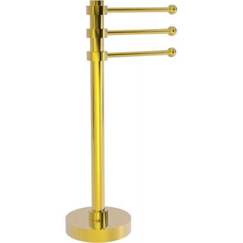  Allied Precision Industries Allied Brass 973-PB 3-Swing Arm Towel Holder, Polished Brass