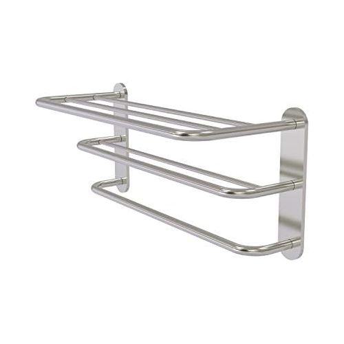  Allied Precision Industries Allied Brass HTL-3-SN 3-Teir Hotel ShelfTowel Rack, Satin Nickel