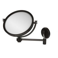 Allied Precision Industries Allied Brass WM-6D/5X-ORB 8 Inch Wall Mounted Extending Make-Up Mirror 5X Magnification with Dotted Accent Oil Rubbed Bronze