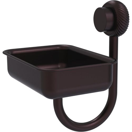  Allied Brass 432T-ABZ Venus Collection Wall Mounted Twisted Accents Soap Dish, Antique Bronze