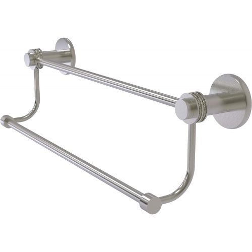  Allied Brass 9072D/30-SN Mercury Collection 30 Inch Double Dotted Accents Towel Bar, 30-Inch, Satin Nickel