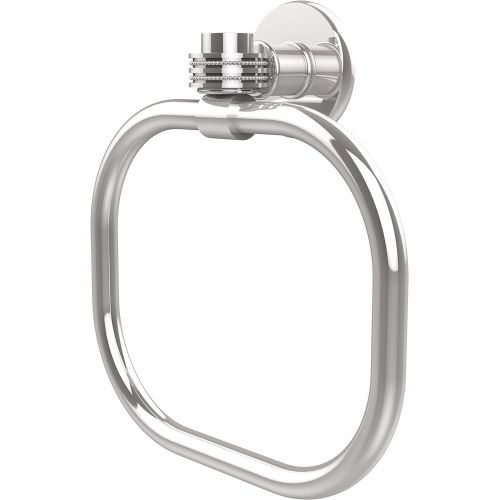  Allied Brass 2016D-PC Continental Collection Dotted Accents Towel Ring, Polished Chrome