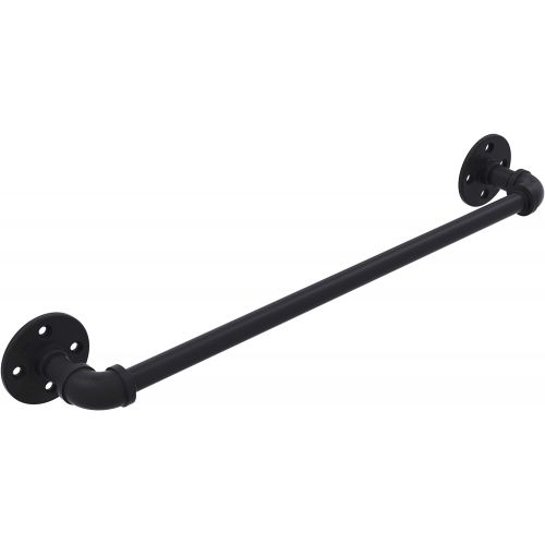  Allied Brass P-200-18-TB Pipeline Collection 18 Inch Towel Bar, 18, Matte Black