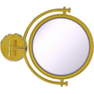 Allied Brass WM-4/4X 8 Inch Wall Mounted 4X Magnification Make-Up Mirror, Polished Brass