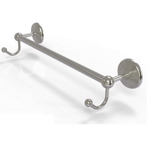  Allied Brass PMC-41-24-HK Prestige Monte Carlo Collection 24 Inch Integrated Hooks Towel Bar, 24, Satin Nickel