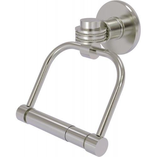  Allied Precision Industries Allied Brass 2024D-SN Continental Collection 2 Post Tissue Dotted Accents Toilet Paper Holder, Satin Nickel