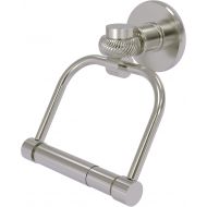 Allied Precision Industries Allied Brass 2024T-SN Continental Collection 2 Post Tissue Twisted Accents Toilet Paper Holder, Satin Nickel