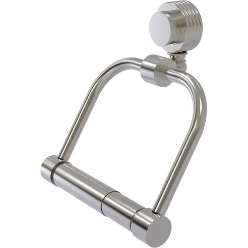  Allied Precision Industries Allied Brass 424G-SN Venus Collection 2 Post Tissue Groovy Accents Toilet Paper Holder, Satin Nickel