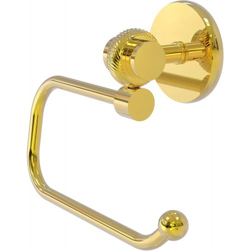  Allied Precision Industries Allied Brass 7224ET-PB Satellite Orbit Two Collection Euro Style Tissue Twisted Accents Toilet Paper Holder, Polished Brass