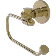 Allied Precision Industries Allied Brass 2024ET Continental Collection Euro Style Tissue Twisted Accents Toilet Paper Holder, Unlacquered Brass