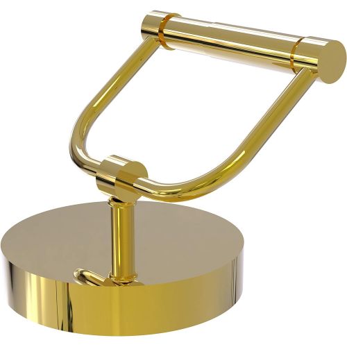  Allied Brass 1066-PB Vanity Top Tissue Toilet Paper Holder, Polished Brass