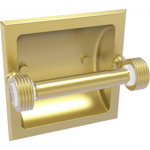  Allied Precision Industries Allied Brass PG-24CG Pacific Grove Collection Recessed Groovy Accents Toilet Paper Holder, Satin Brass