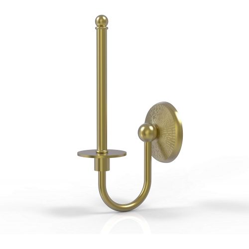  Allied Precision Industries Allied Brass MC-24U-SBR Monte Carlo Collection Upright Tissue Toilet Paper Holder, Satin Brass