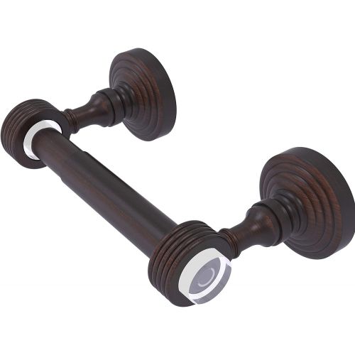  Allied Precision Industries Allied Brass PG-24G Pacific Grove Collection Two Post Groovy Accents Toilet Paper Holder, Venetian Bronze